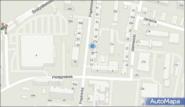 Kraków, Prądnicka, 45, mapa Krakowa