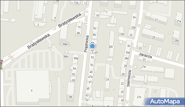 Kraków, Prądnicka, 53a, mapa Krakowa