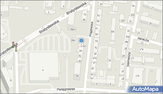 Kraków, Prądnicka, 66, mapa Krakowa