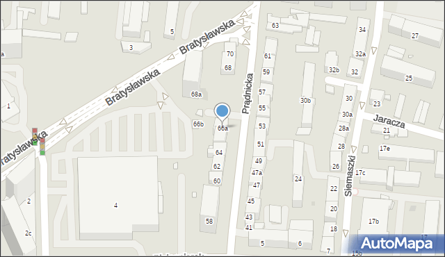 Kraków, Prądnicka, 66a, mapa Krakowa