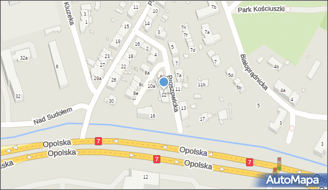 Kraków, Proszowicka, 12, mapa Krakowa