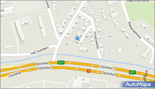 Kraków, Proszowicka, 8g, mapa Krakowa