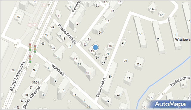Kraków, Prądzyńskiego Ignacego, gen., 17, mapa Krakowa