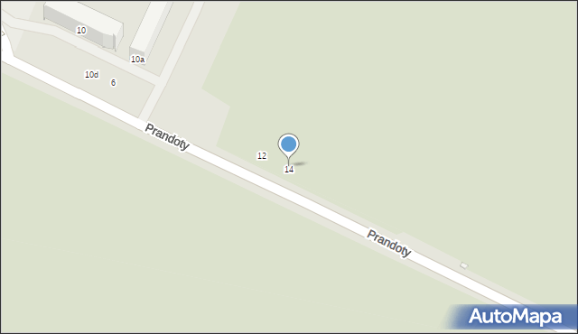 Kraków, Prandoty, 14, mapa Krakowa