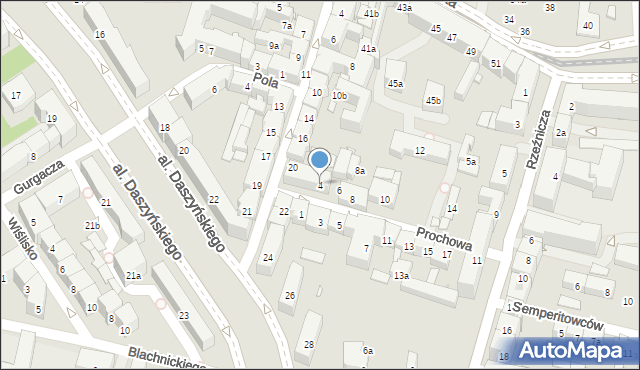 Kraków, Prochowa, 4, mapa Krakowa