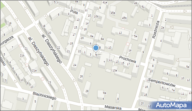 Kraków, Prochowa, 5, mapa Krakowa