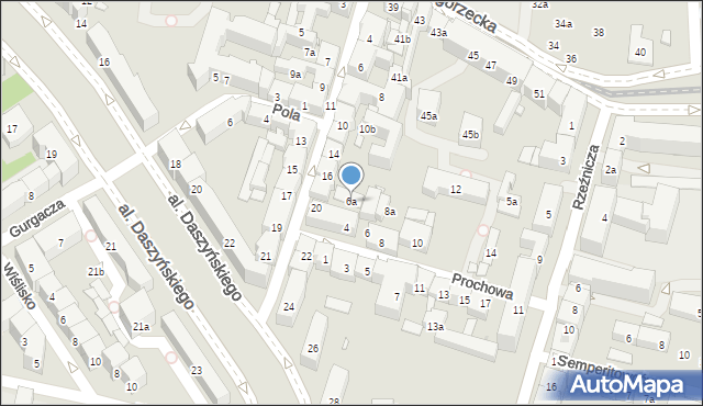 Kraków, Prochowa, 6a, mapa Krakowa