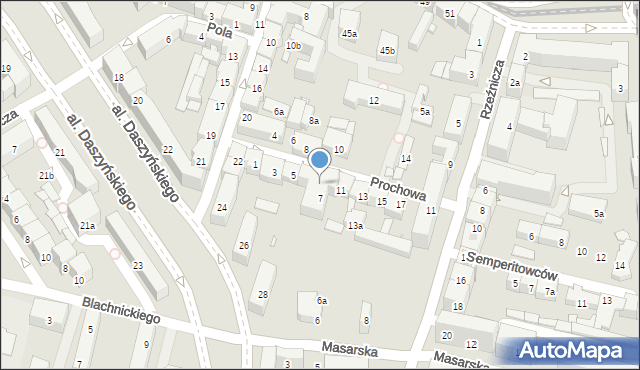 Kraków, Prochowa, 9, mapa Krakowa