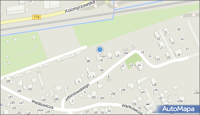 Kraków, Przebindowskiego Zdzisława, 9d, mapa Krakowa