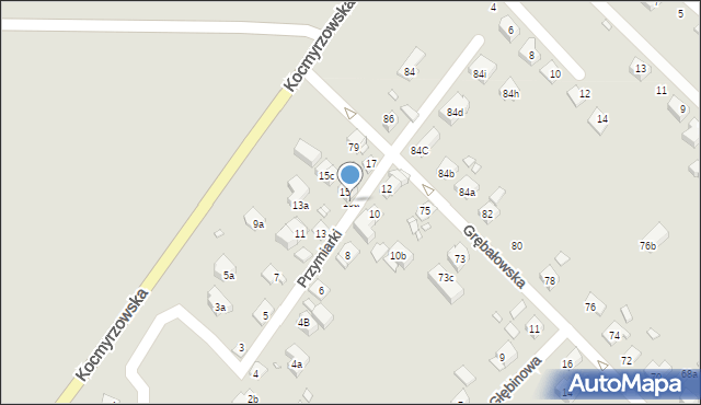 Kraków, Przymiarki, 15a, mapa Krakowa
