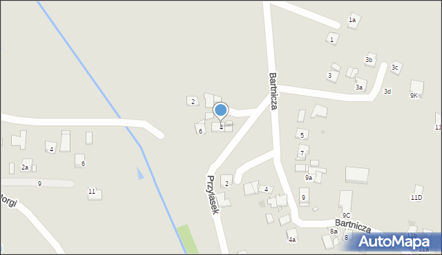 Kraków, Przylasek, 4, mapa Krakowa