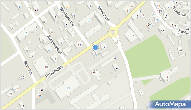 Krapkowice, Prudnicka, 11, mapa Krapkowice