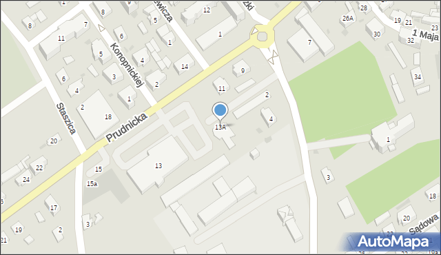 Krapkowice, Prudnicka, 13A, mapa Krapkowice