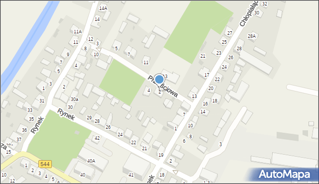 Krasnosielc, Przejściowa, 2, mapa Krasnosielc