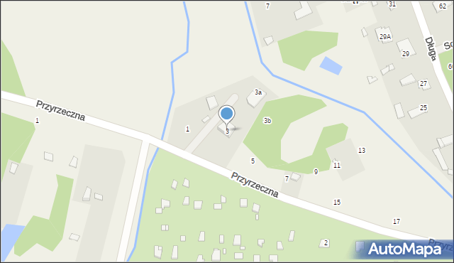 Krępa, Przyrzeczna, 3, mapa Krępa