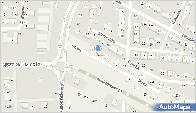 Krępiec, Prusa Bolesława, 5, mapa Krępiec