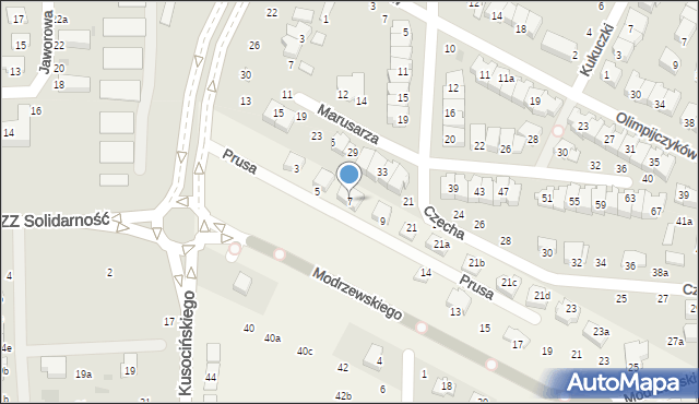 Krępiec, Prusa Bolesława, 7, mapa Krępiec