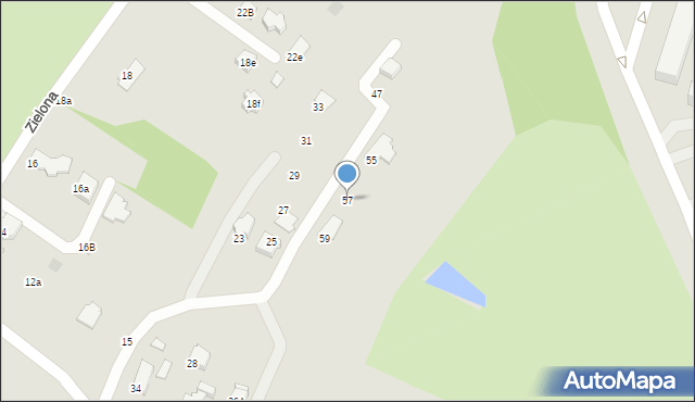 Krosno, Prochownia, 57, mapa Krosna