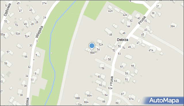 Krosno, Prusa Bolesława, 56A, mapa Krosna