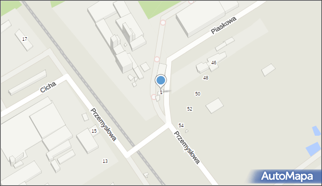 Krzepice, Przemysłowa, 1, mapa Krzepice