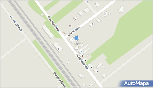 Krzepice, Przemysłowa, 12, mapa Krzepice