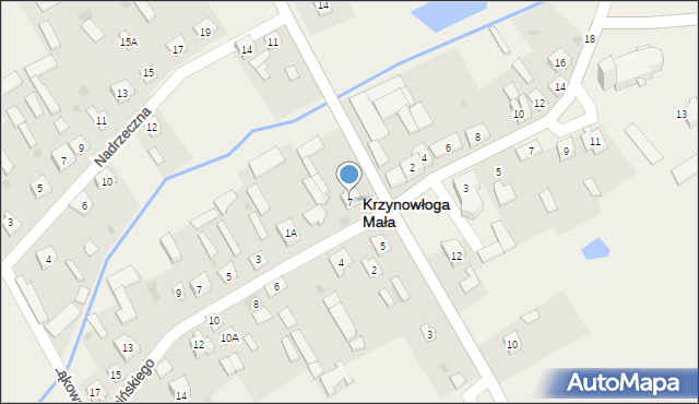 Krzynowłoga Mała, Przasnyska, 7, mapa Krzynowłoga Mała