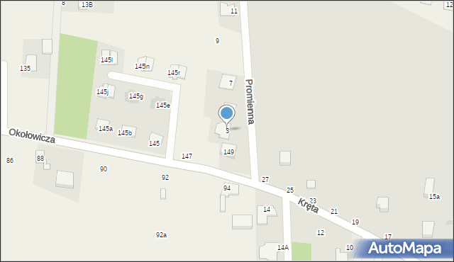 Krzywiec, Promienna, 3, mapa Krzywiec