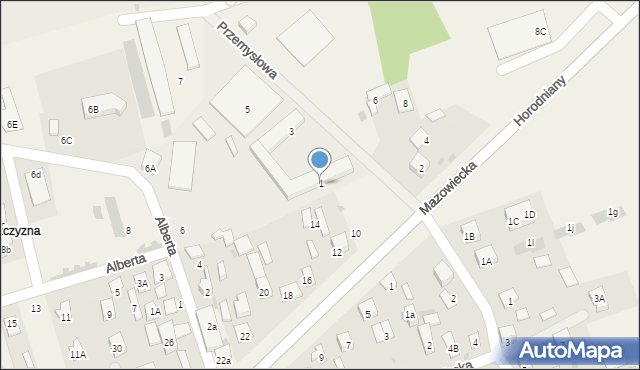 Księżyno, Przemysłowa, 1, mapa Księżyno