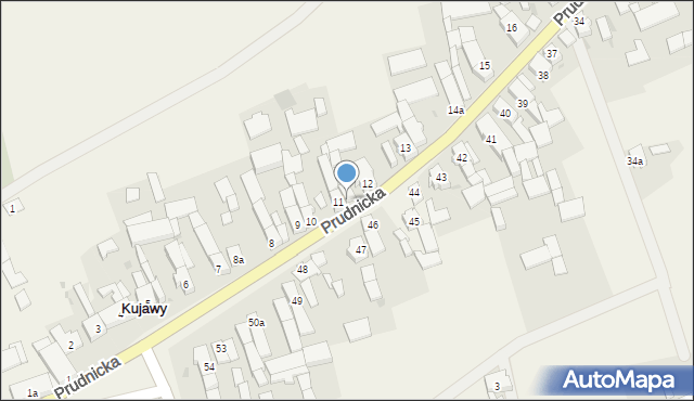 Kujawy, Prudnicka, 12a, mapa Kujawy