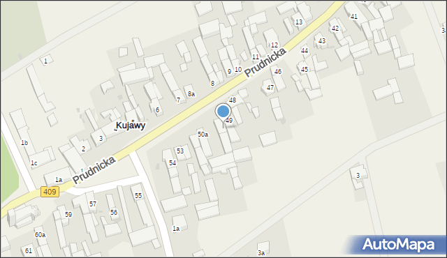 Kujawy, Prudnicka, 52, mapa Kujawy