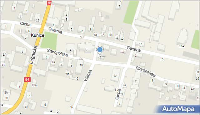 Kunice, Przeskok, 2, mapa Kunice