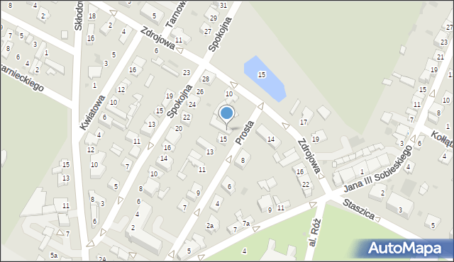 Kutno, Prosta, 17, mapa Kutno