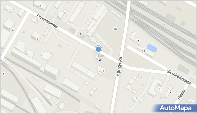 Kutno, Przemysłowa, 1c, mapa Kutno