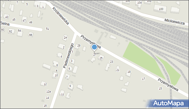 Kutno, Przemysłowa, 27, mapa Kutno