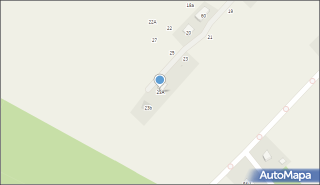 Łąck, Promienna, 23a, mapa Łąck