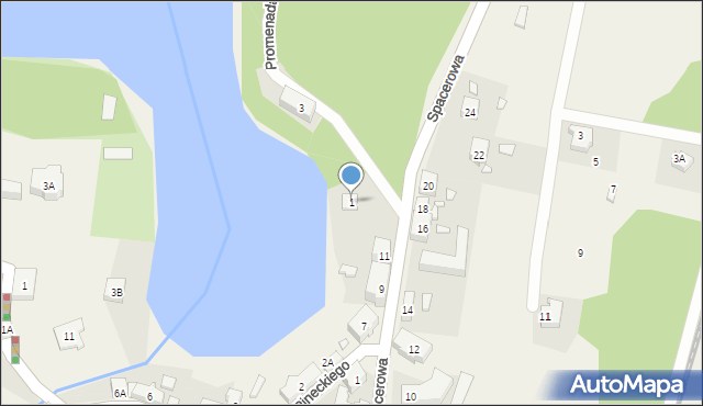 Łagów, Promenada, 1, mapa Łagów