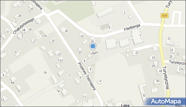 Łąka, Przerwy-Tetmajera Kazimierza, 10A, mapa Łąka
