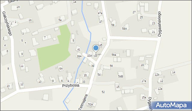 Łąka, Przerwy-Tetmajera Kazimierza, 43, mapa Łąka