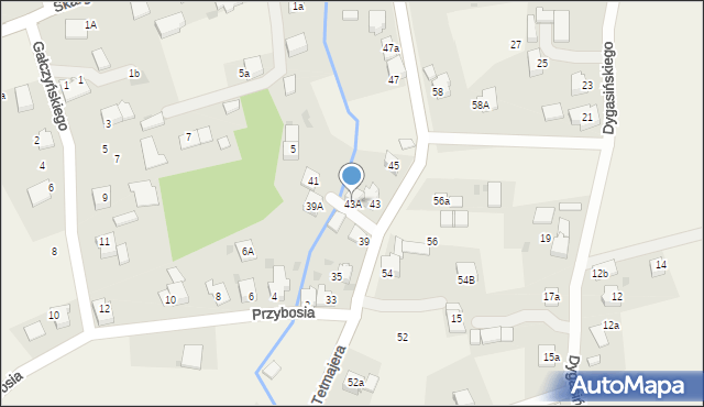 Łąka, Przerwy-Tetmajera Kazimierza, 43A, mapa Łąka