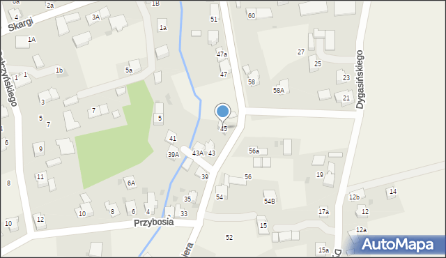 Łąka, Przerwy-Tetmajera Kazimierza, 45, mapa Łąka