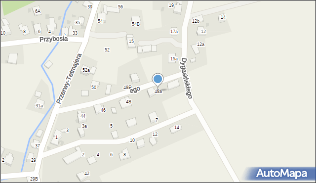 Łąka, Przerwy-Tetmajera Kazimierza, 48a, mapa Łąka