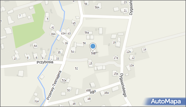 Łąka, Przerwy-Tetmajera Kazimierza, 54B, mapa Łąka