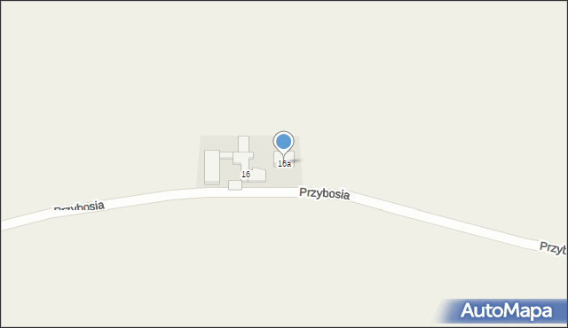 Łąka, Przybosia Juliana, 16a, mapa Łąka