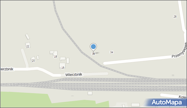 Łańcut, Przemysłowa, 36, mapa Łańcut