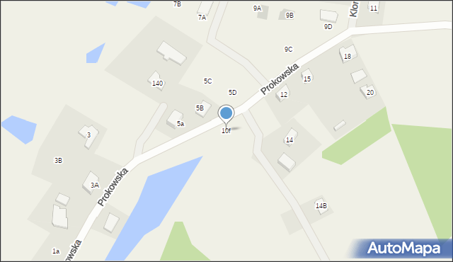 Łapalice, Prokowska, 10f, mapa Łapalice
