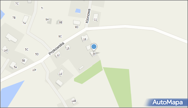 Łapalice, Prokowska, 20, mapa Łapalice