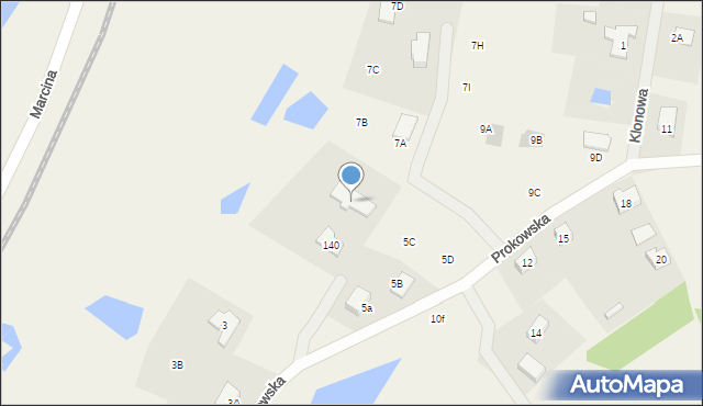 Łapalice, Prokowska, 5e, mapa Łapalice