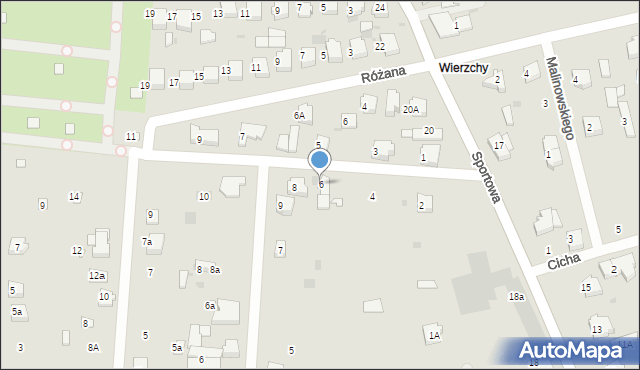 Łask, Przedwiośnie, 6, mapa Łask