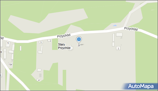 Łaskarzew, Przychód, 1b, mapa Łaskarzew