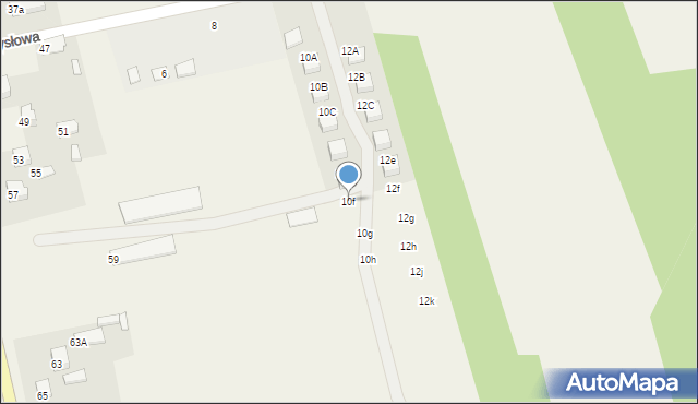 Łaszczówka-Kolonia, Przemysłowa, 10f, mapa Łaszczówka-Kolonia